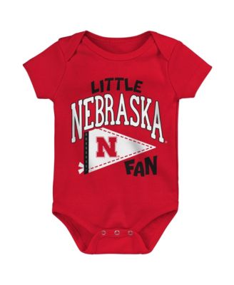 Baby Boys and Girls Red Nebraska Huskers Little Banner Bodysuit