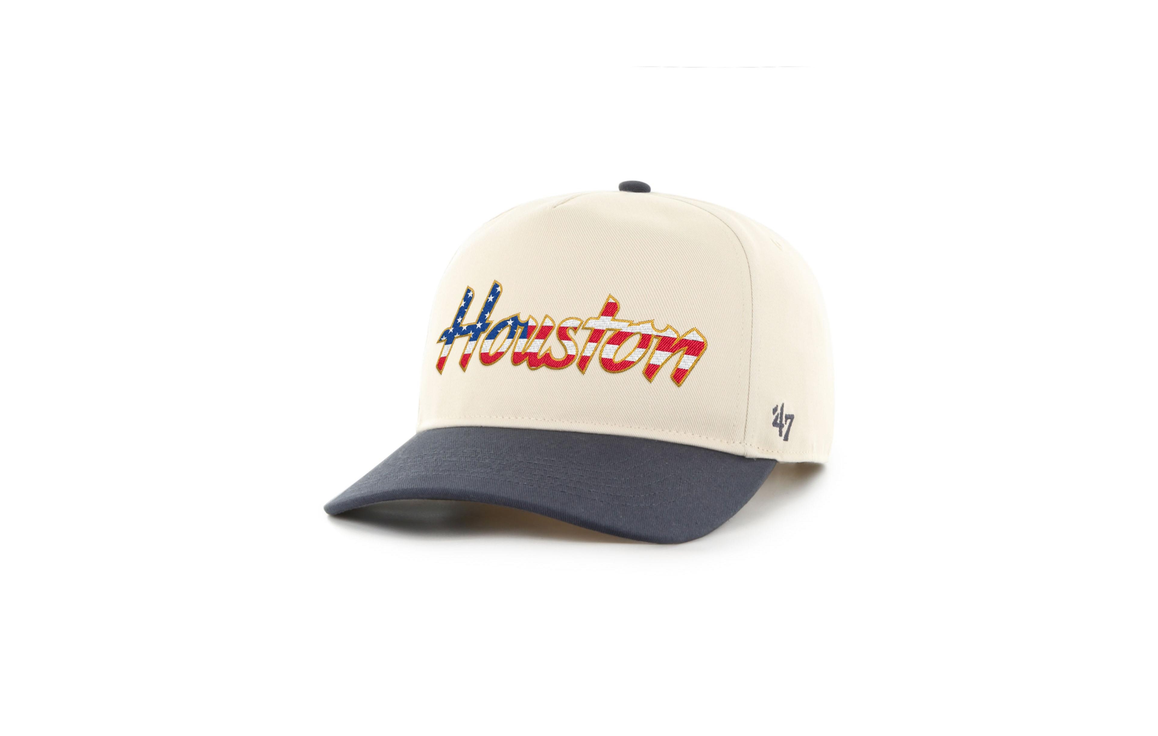 '47 Brand Men's Natural/Navy Houston Cougars Americana Flag Hitch Adjustable Hat
