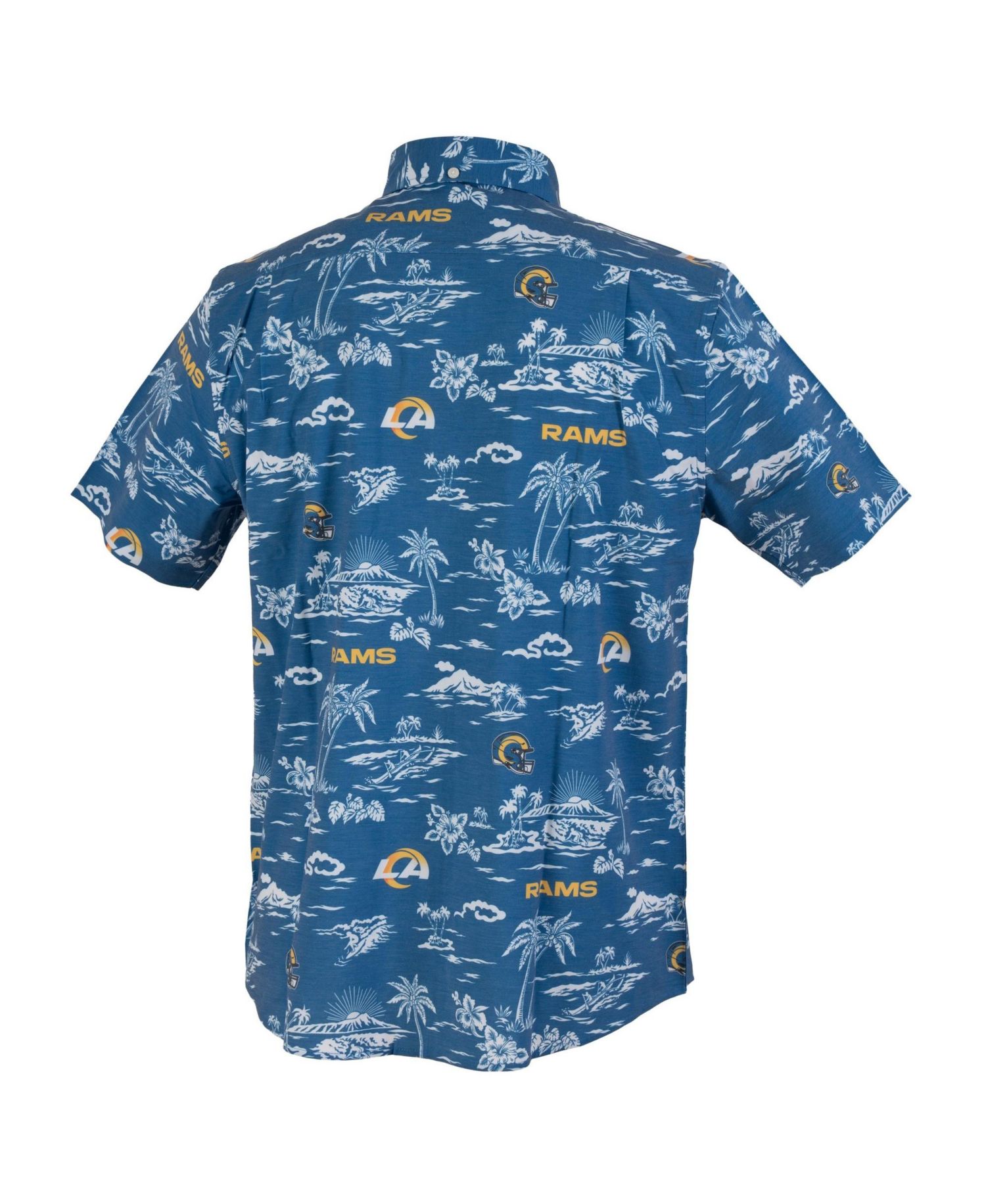 Men's Royal Los Angeles Rams Kekai Performance Button-Down Top