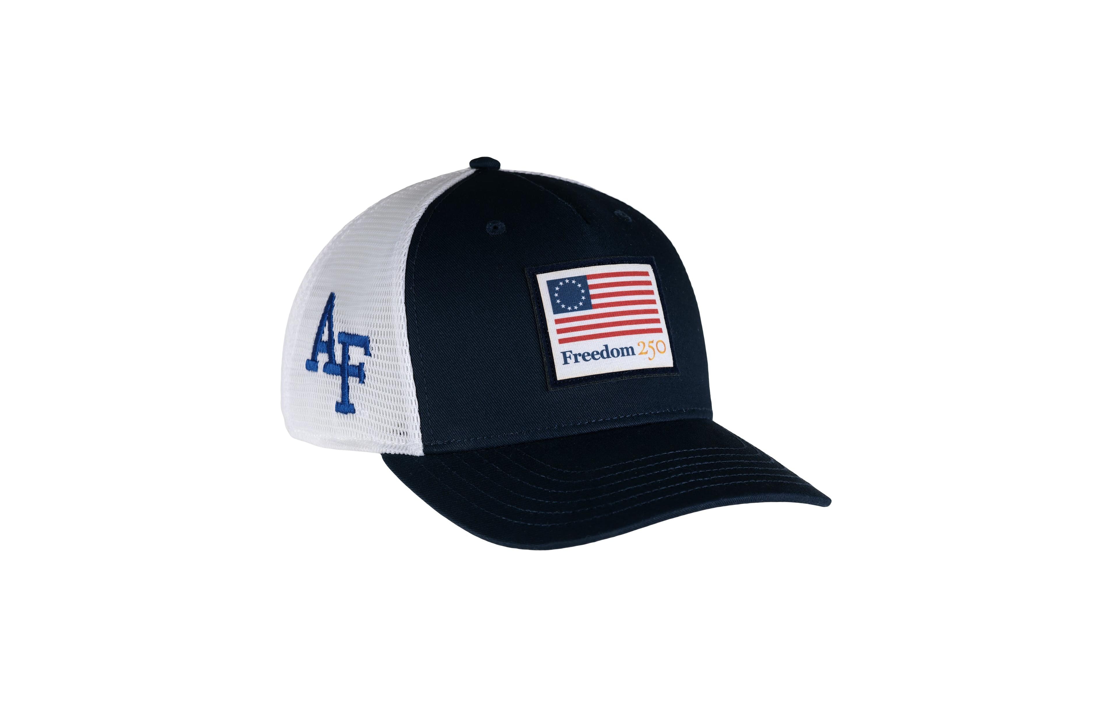 Ahead Men's and Women's Navy Air Force Falcons Americana Wave Rider Trucker Adjustable Hat