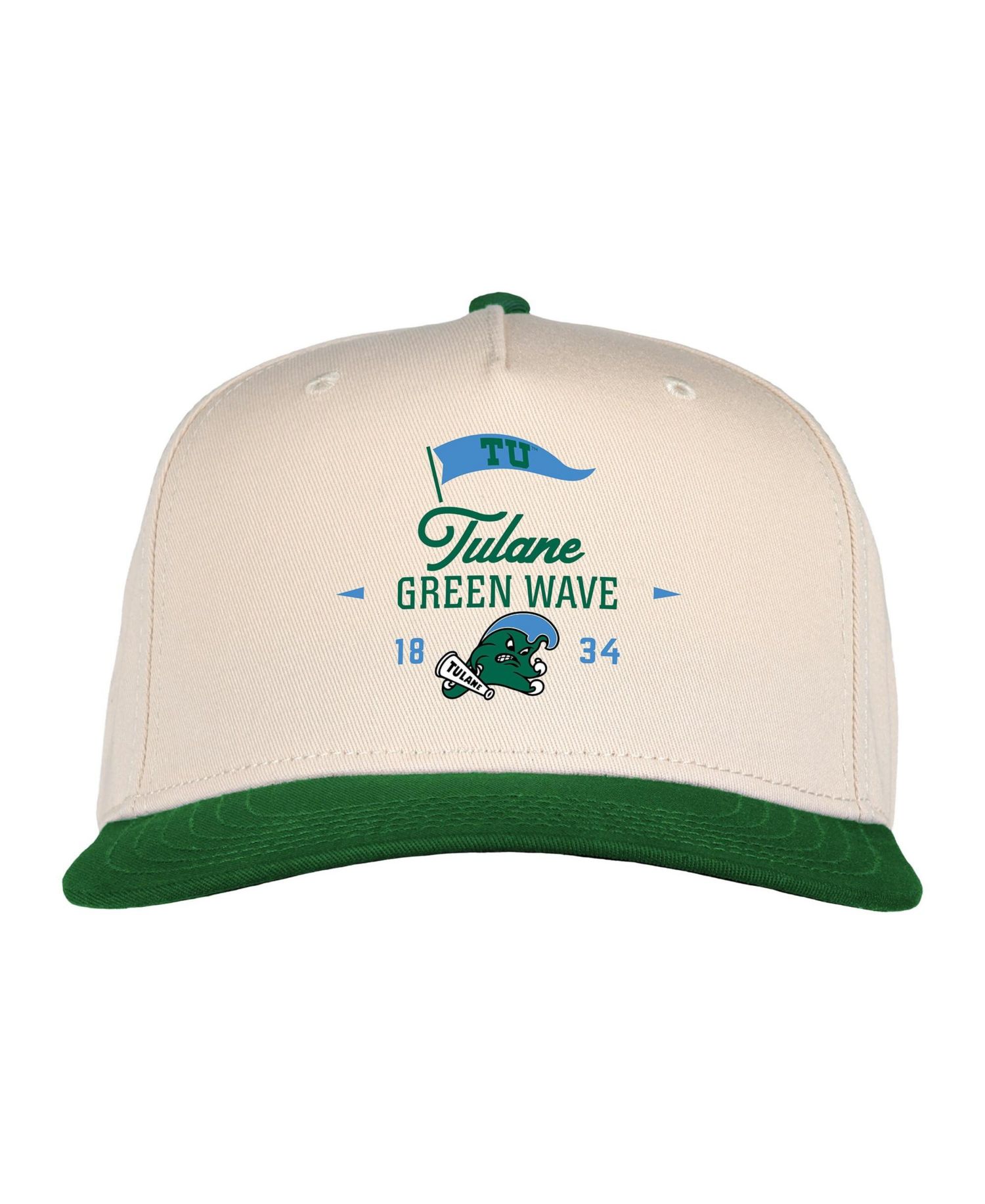 Men's and Women's Cream Tulane Green Wave The 1995 Adjustable Hat