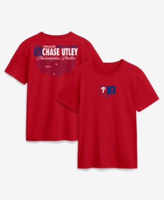 Men's Chase Utley Red Philadelphia Phillies Wall of Fame T-Shirt