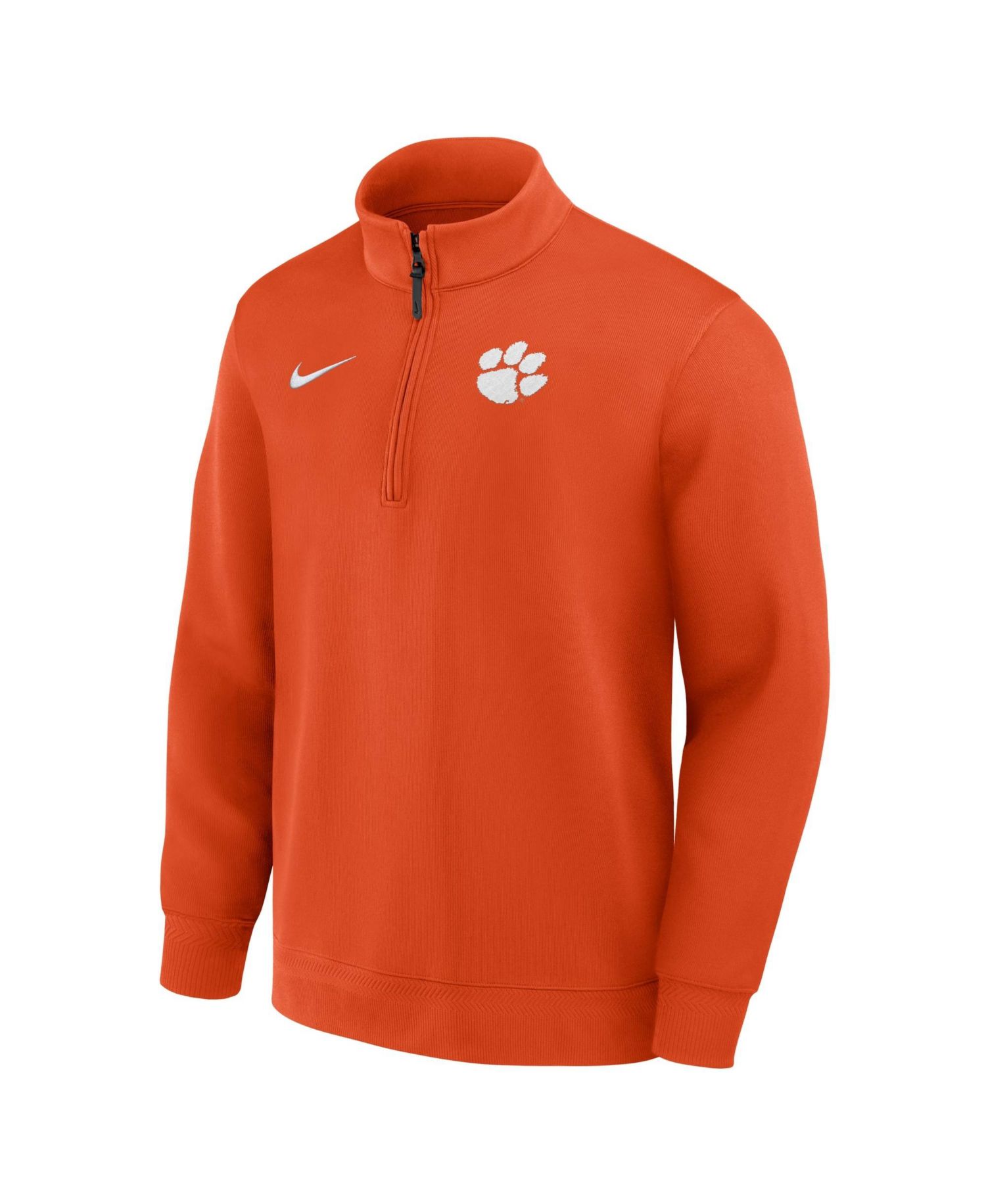 Men's Orange Clemson Tigers Coaches Premium Dri-FIT Half-Zip Pullover