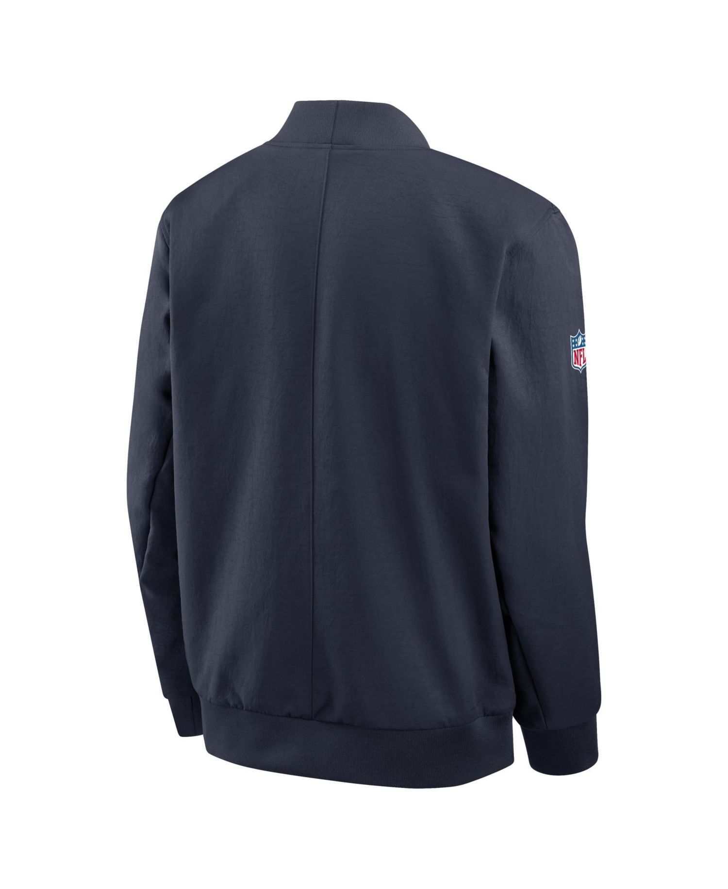 Men's Navy Chicago Bears Sideline Powerful Blocking Full-Zip Dri-FIT Bomber Jacket