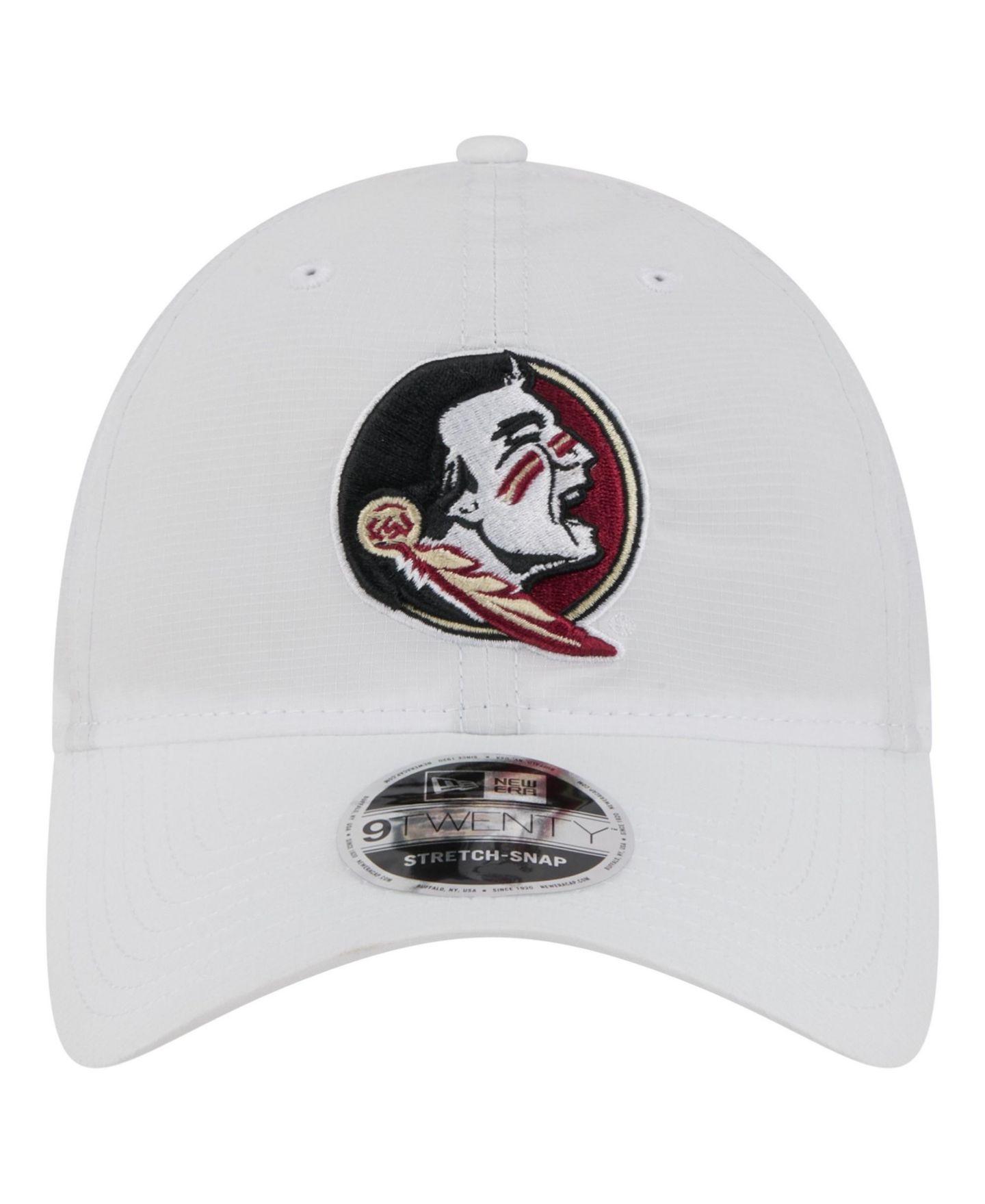 Мужская кепка New Era White Florida State Seminoles Active Ripstop 9TWENTY Adjustable Hat — фото 2