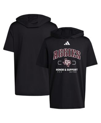 Men's  Black Texas A&M Aggies Honor & Support D4T Hooded T-Shirt