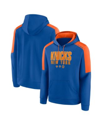 Men's  Blue New York Knicks Three Logo Hoodie