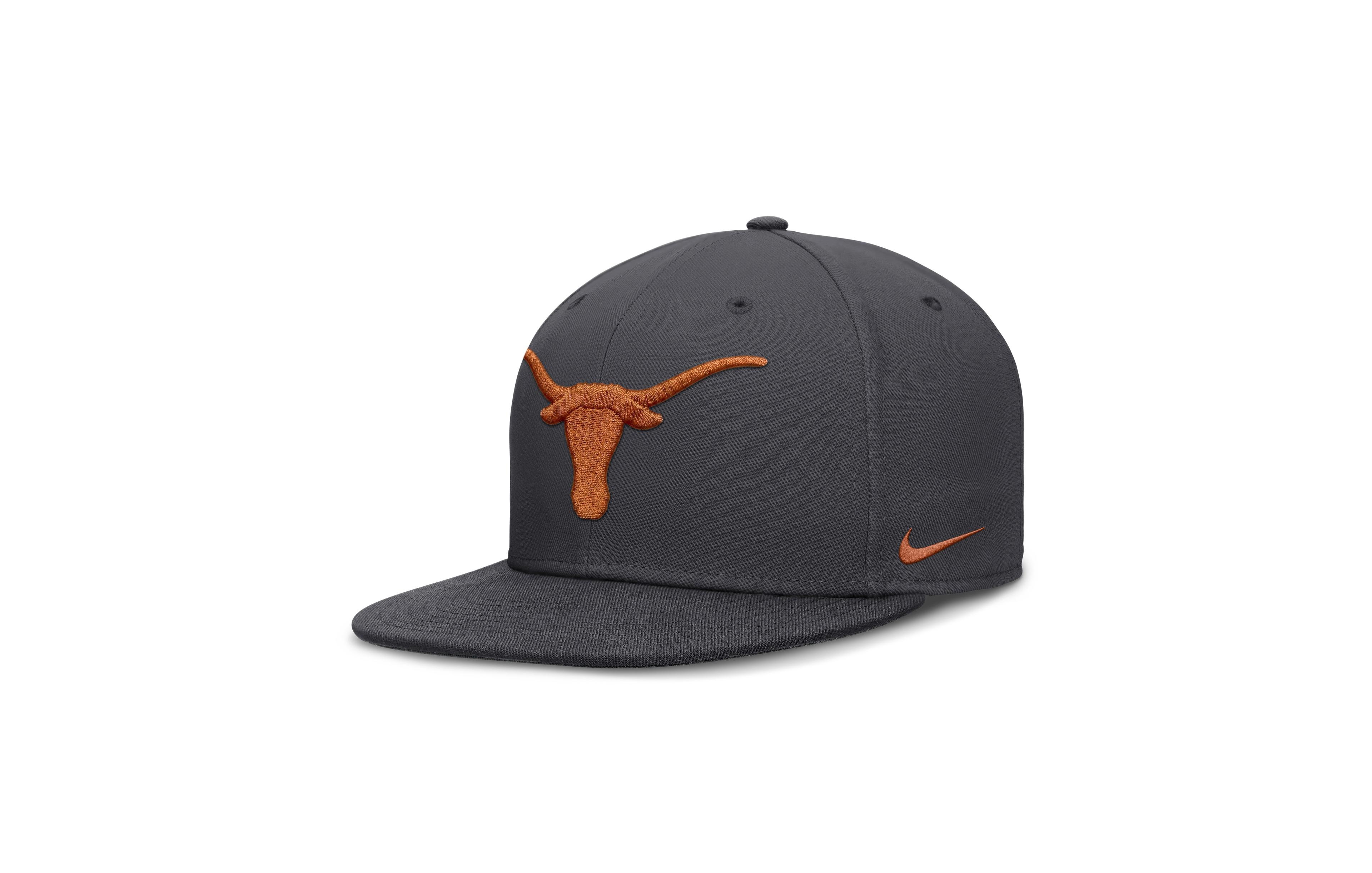 Nike Men's Anthracite Texas Longhorns Pro Dri-fit Fitted Hat