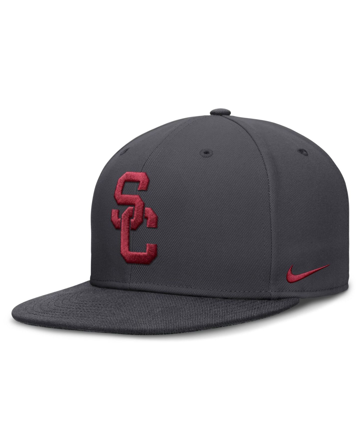 Мужская кепка Nike Anthracite USC Trojans Pro Dri-FIT Fitted Hat — фото 1