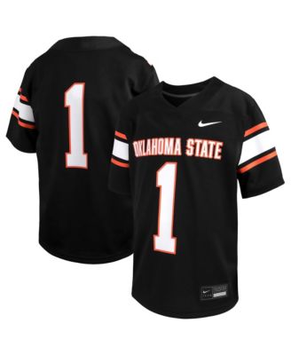 Big Boys and Girls #1  Black Oklahoma State Cowboys Alternate Game Football Jersey