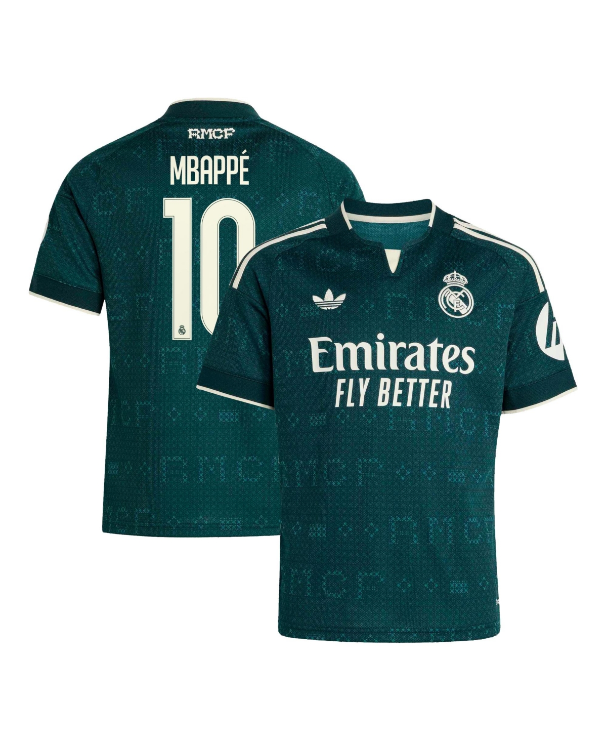 adidas Big Boys and Girls Kylian Mbappe Green Real Madrid 2026/27 Away Replica Jersey