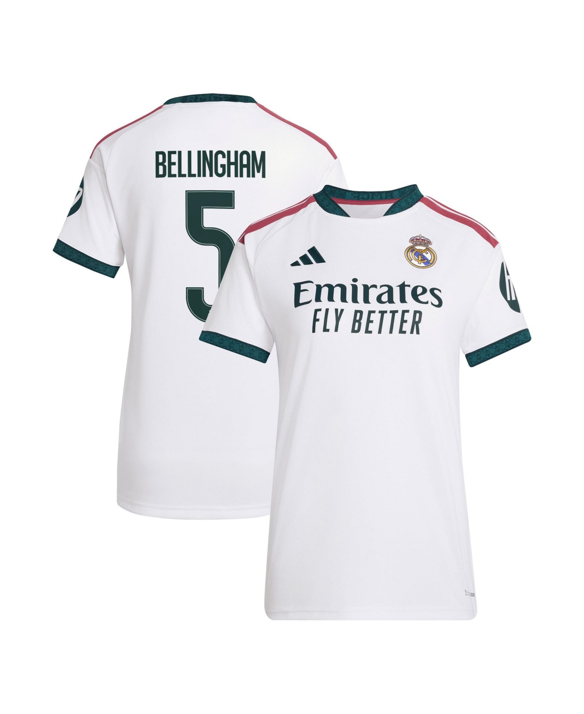 adidas Women's Jude Bellingham White Real Madrid 2026/27 Home Replica Jersey