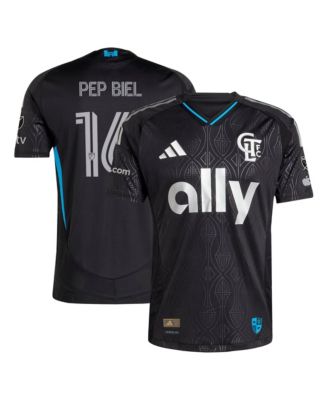 Men's Pep Biel Black Charlotte FC 2025 Fortress Kit On-Field Authentic Jersey
