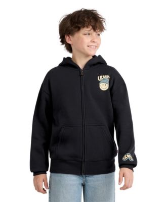 Boys' 8-20 Winter Smiley Graphic Full-Zip Hoodie