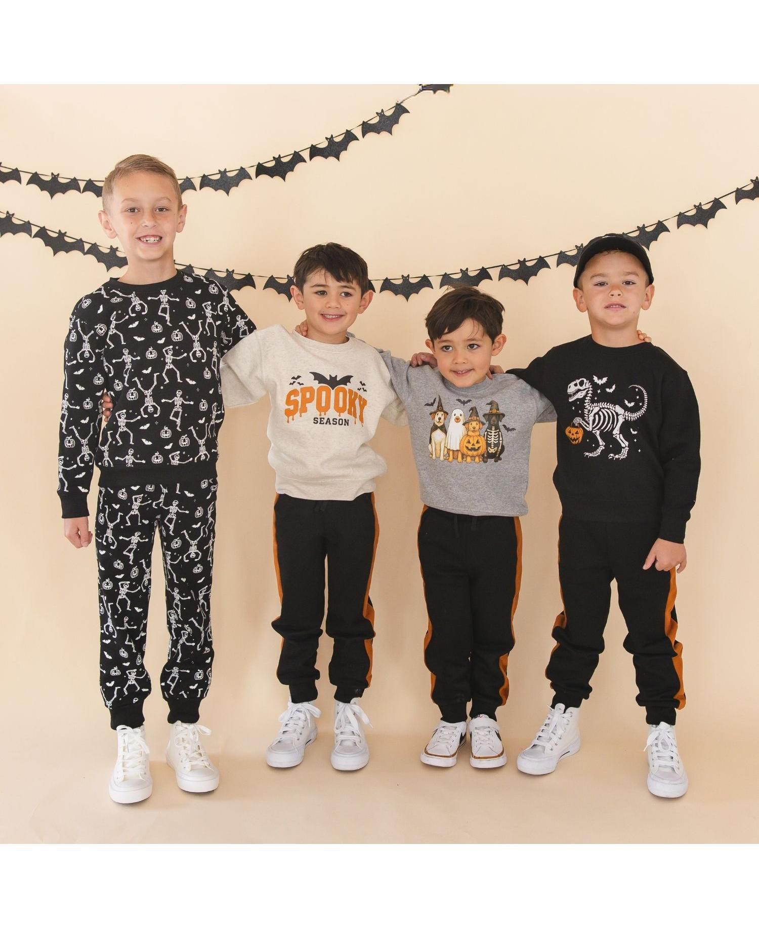 Boys' 4-20 Striped Pull-On Brushed Fleece-Lined Joggers