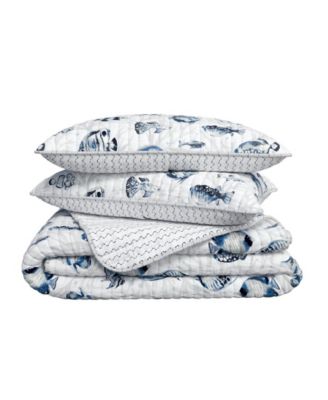Coastal Fish Quilt Set with Shams