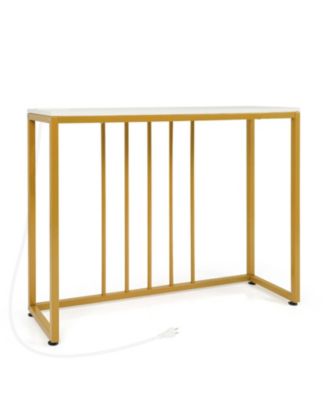 39 Inch Console Table with Built-in Charging Station