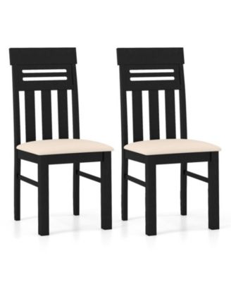 High Back Dining Room Chairs Set of 2 with Faux Leather Seats