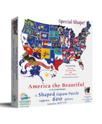 America the Beautiful 1000 piece Jigsaw Puzzle for Adults Special Shape