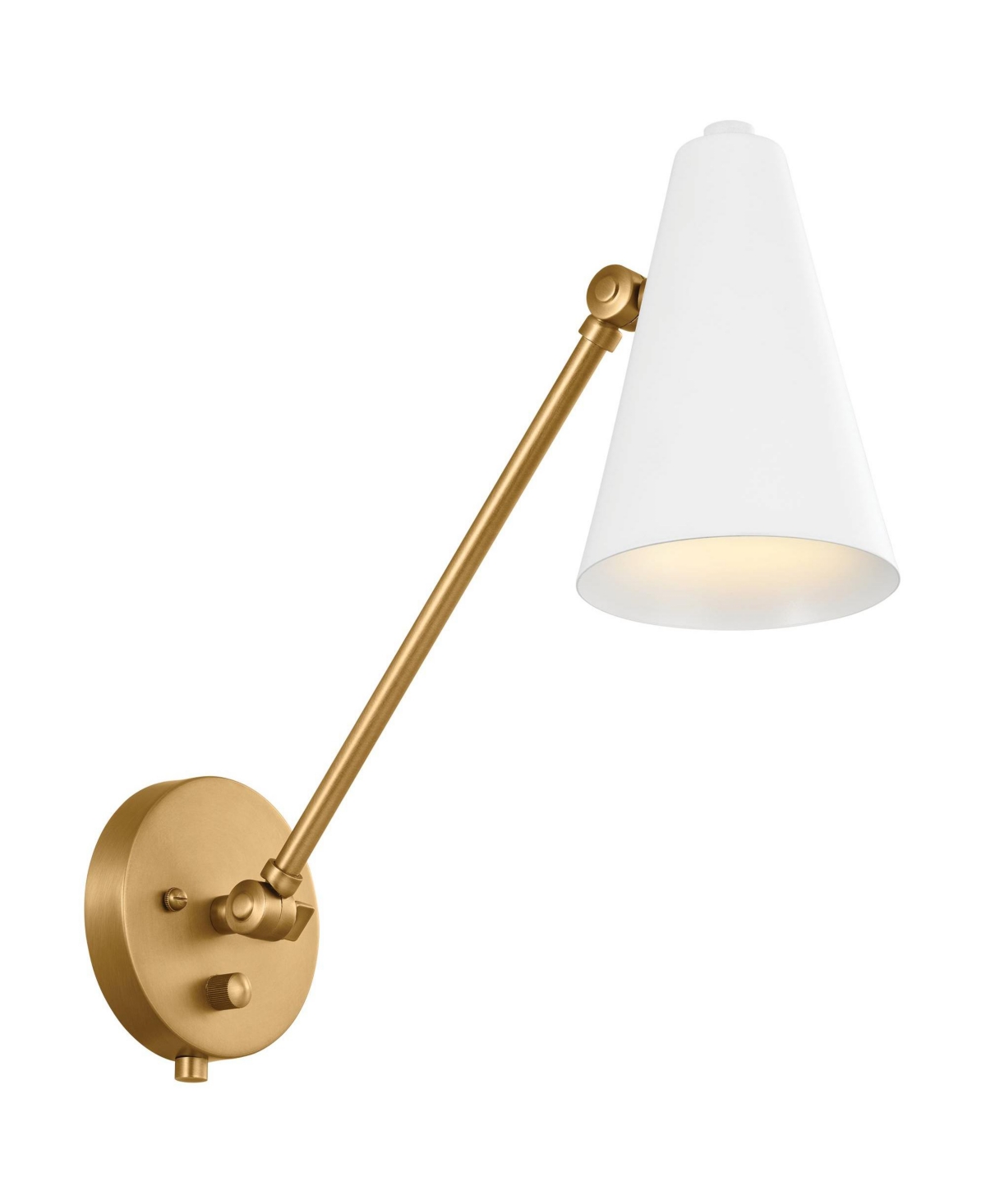 Kichler Sylvia Natural Brass with Adjustable Wall Lamp