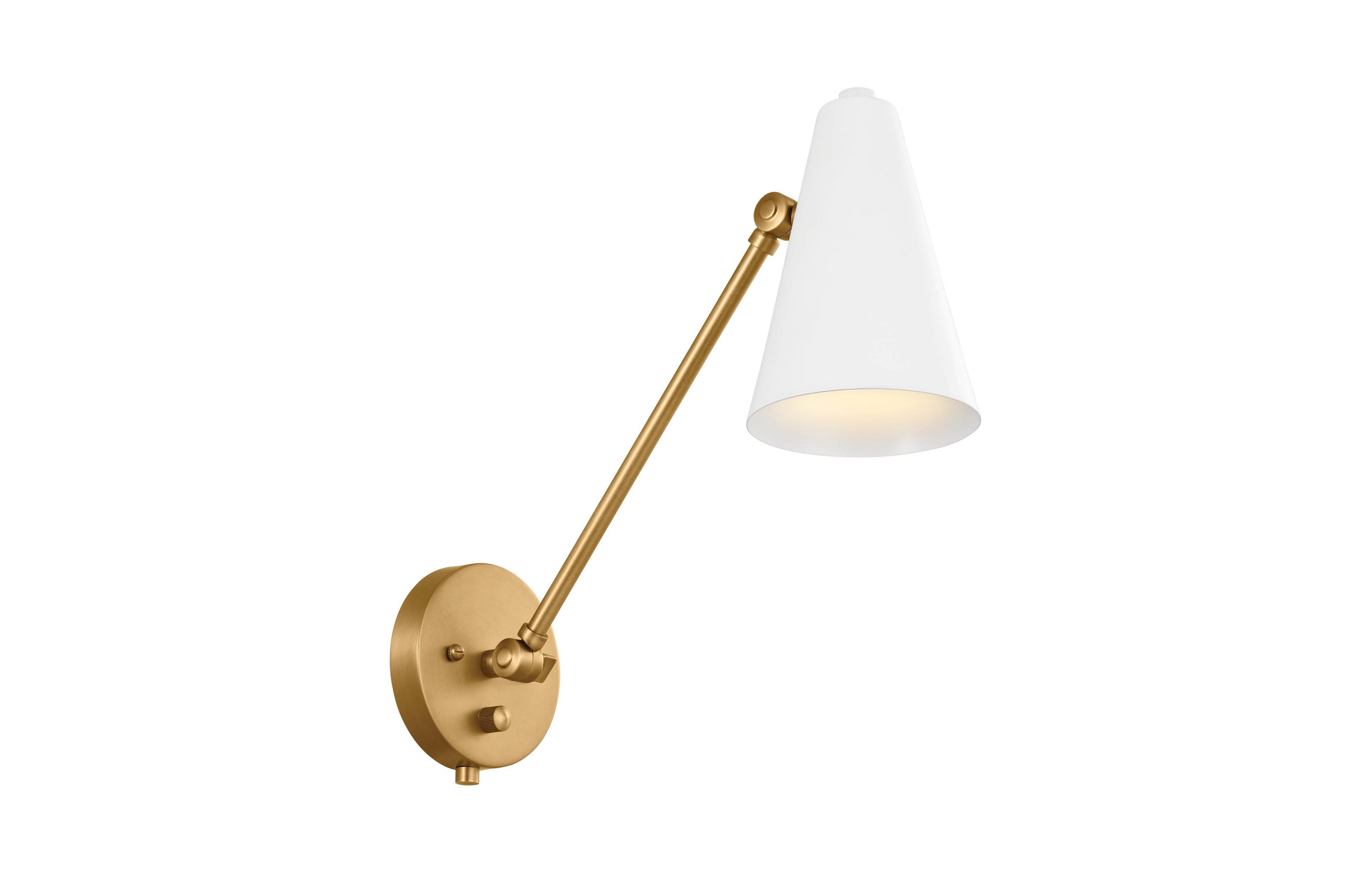 Kichler Sylvia Natural Brass with Adjustable Wall Lamp