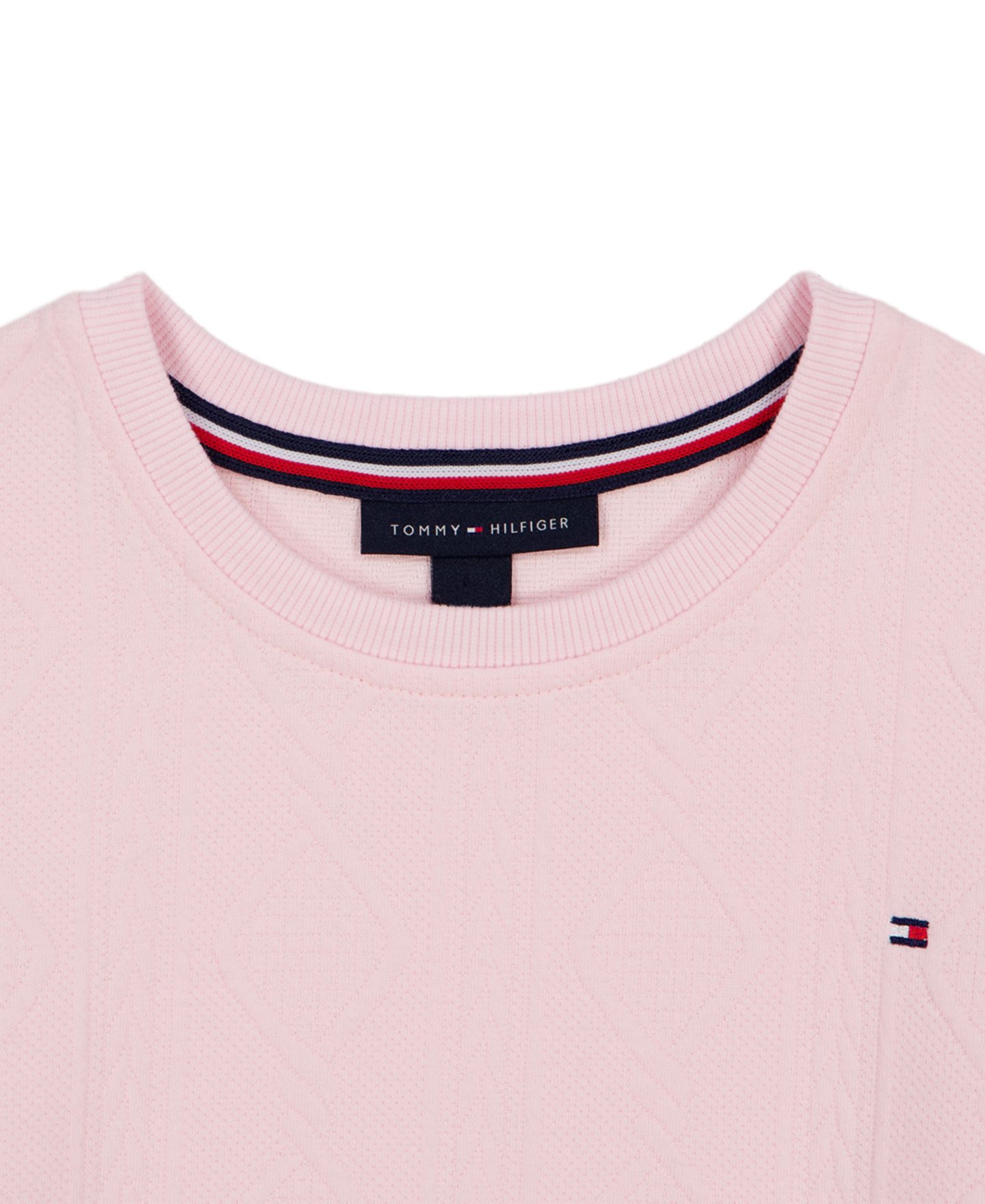 Tommy Hilfiger Toddler and Little Girls' 2T-6X Cable-Knit Long-Sleeve Crewneck Top and Wide-Leg Pants, 2-Piece Set, цвет: Розовый — фото 6