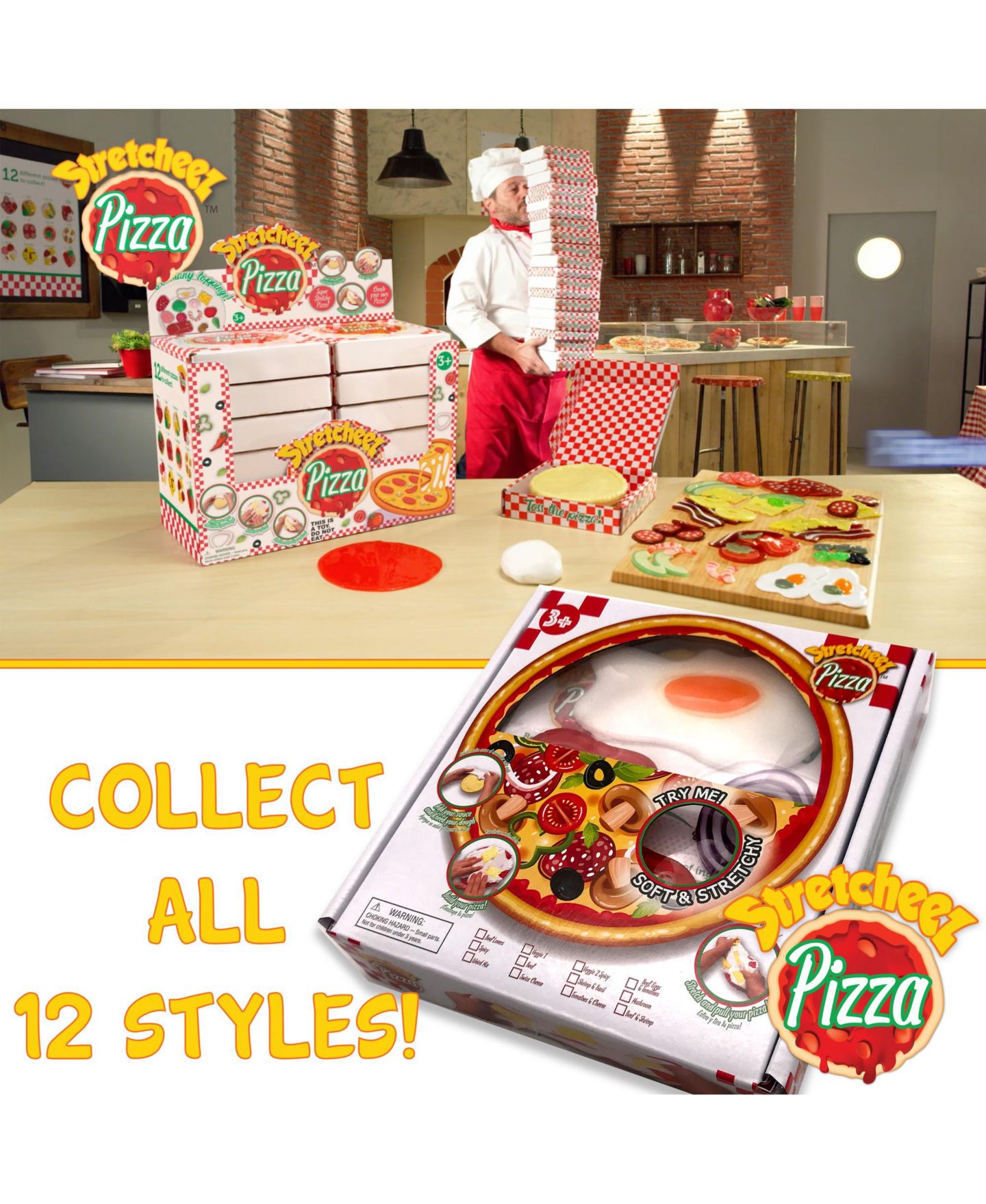 Детские игрушки Stretcheez Pizza Blind Box Stretchy Play Food Set, 1-Piece, Ages 3+ — фото 4