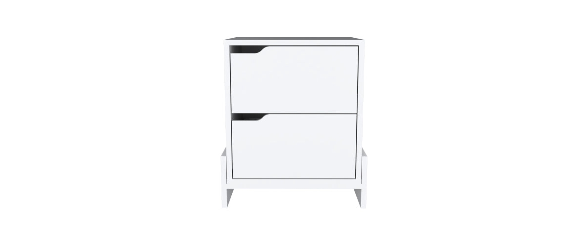 Flynama 2-Drawer Nightstand with Sturdy Base