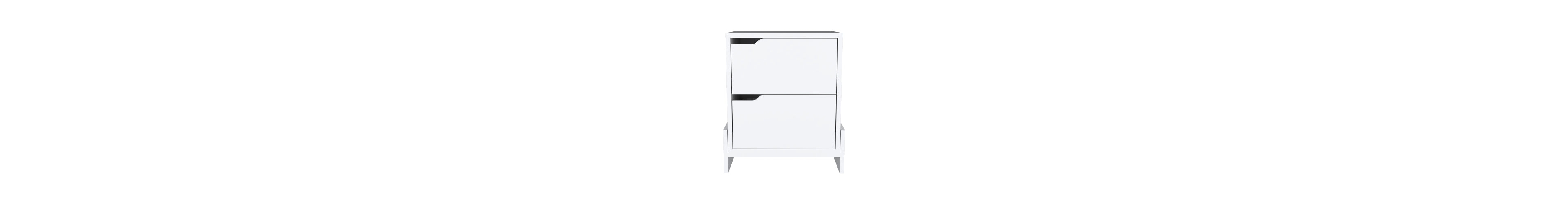 Flynama 2-Drawer Nightstand with Sturdy Base