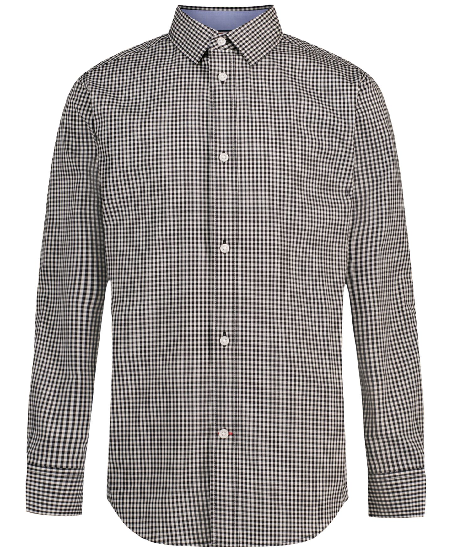Рубашка Tommy Hilfiger Stretch Mini-Gingham Button-Up для мальчиков, цвет: Чёрный — фото 1
