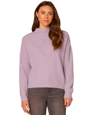 Women's Cable-Knit Mock-Neck Pullover