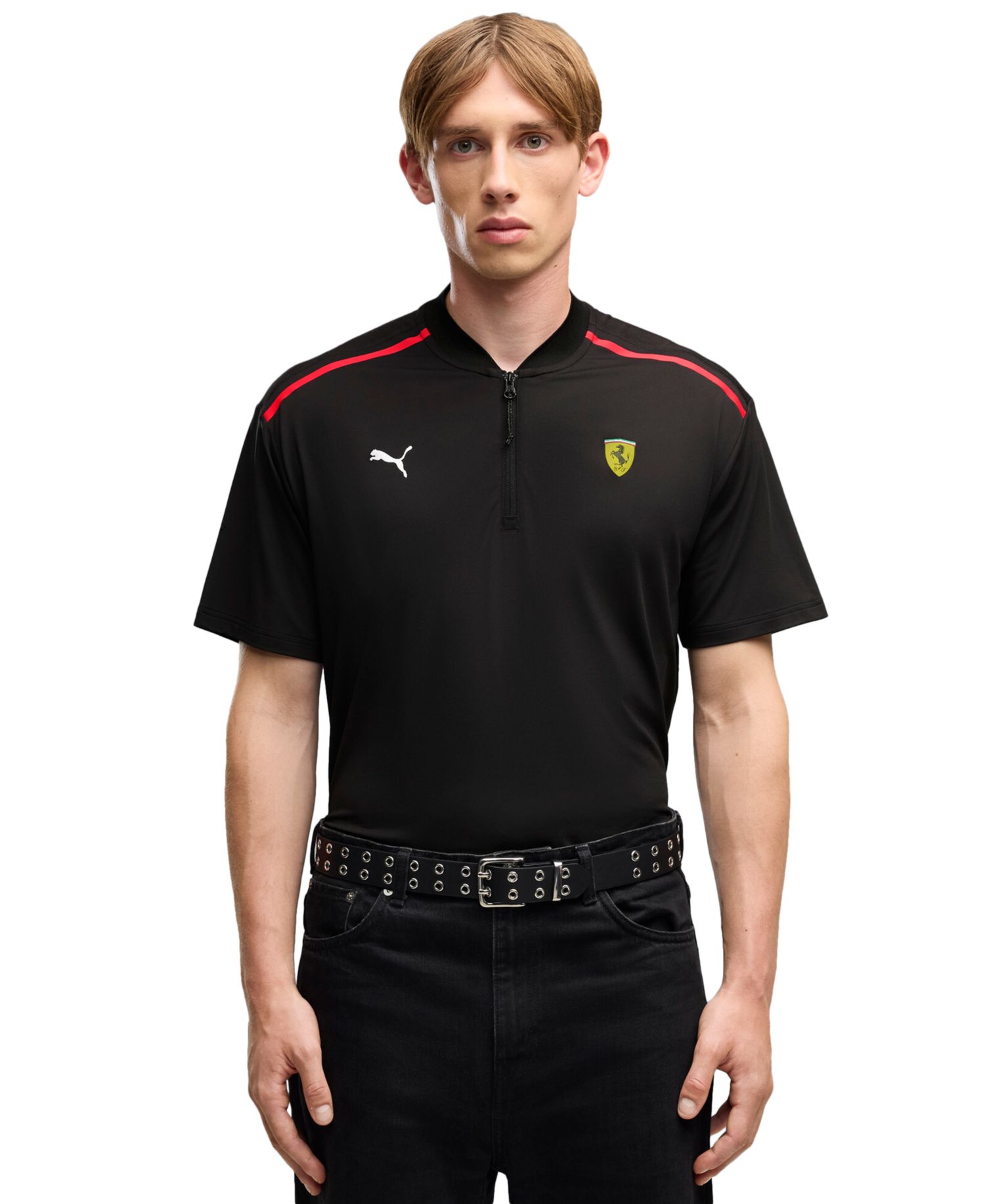 Men's Ferrari Cloudspun Half Zip Polo Shirt