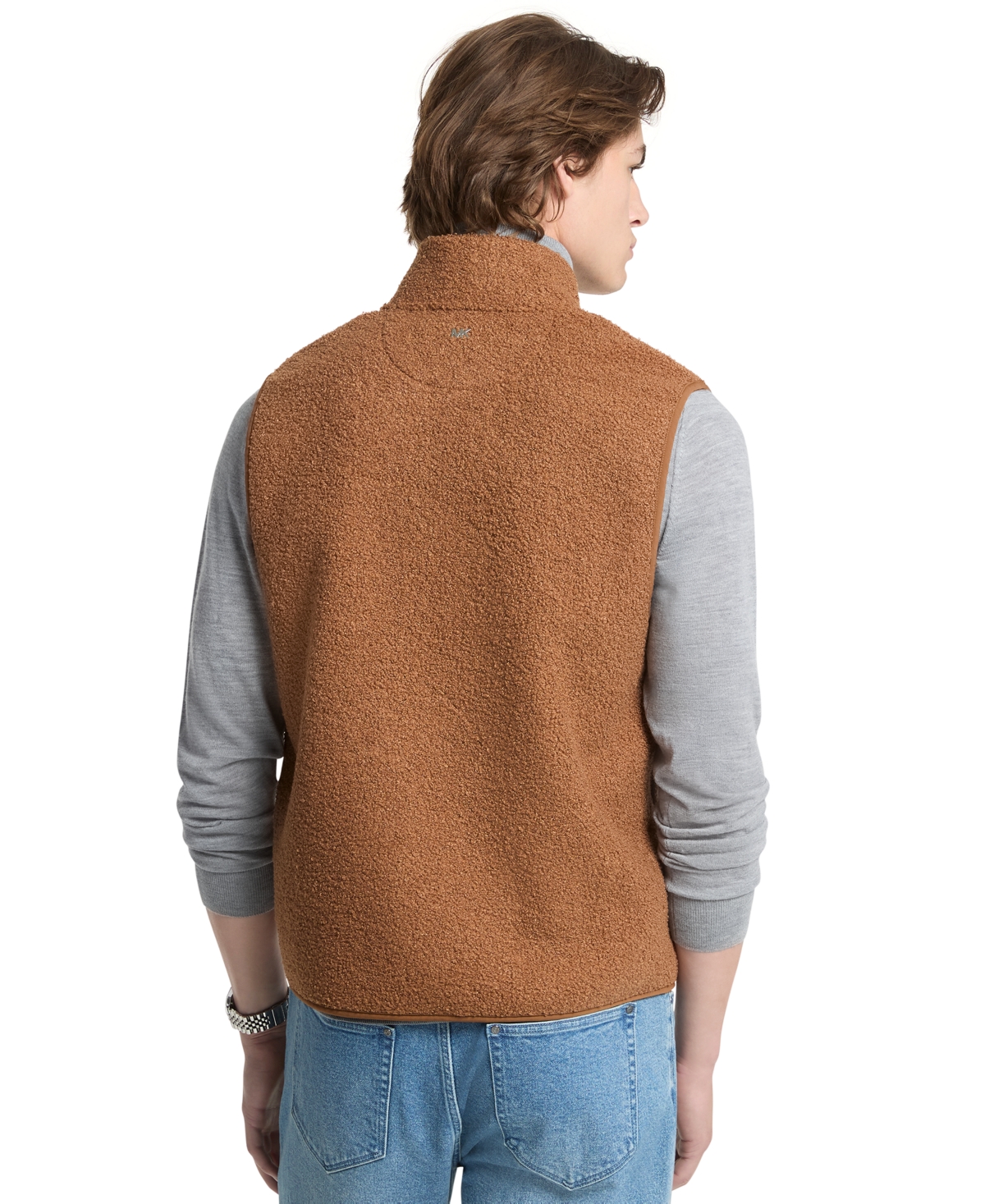 Michael Kors Men's Boucle Stand-Collar Regular-Fit Vest