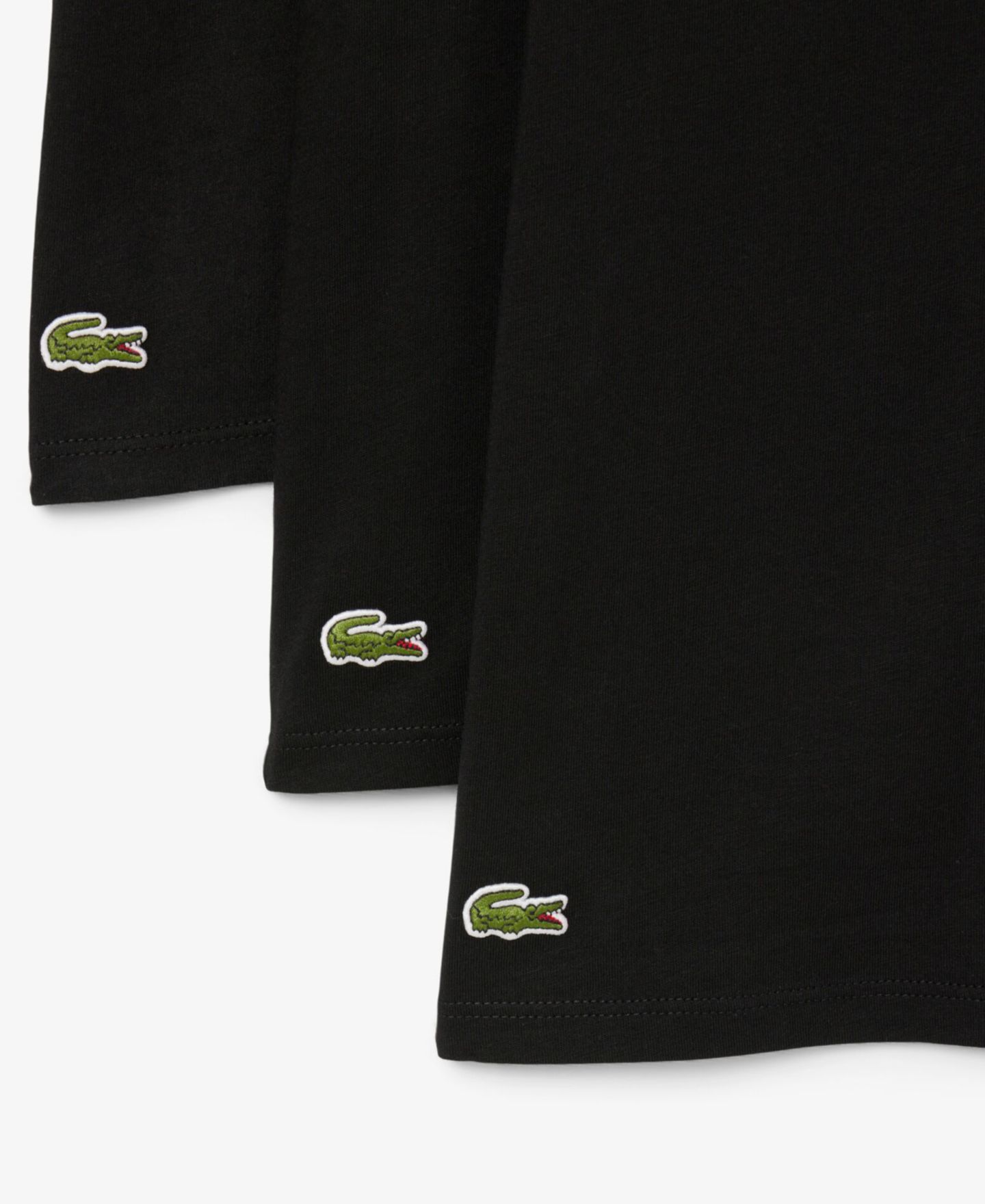 Бельё Undershirts для мужчин, V-образный вырез, 3 шт. — Lacoste, цвет: Чёрный — фото 6