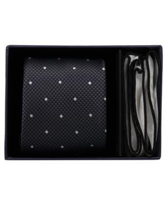Men's 2-Piece Dot Tie and Pocket Square Half Box Set