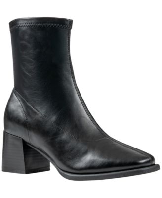 Women's Memphis Square Toe Block Heel Ankle Bootie