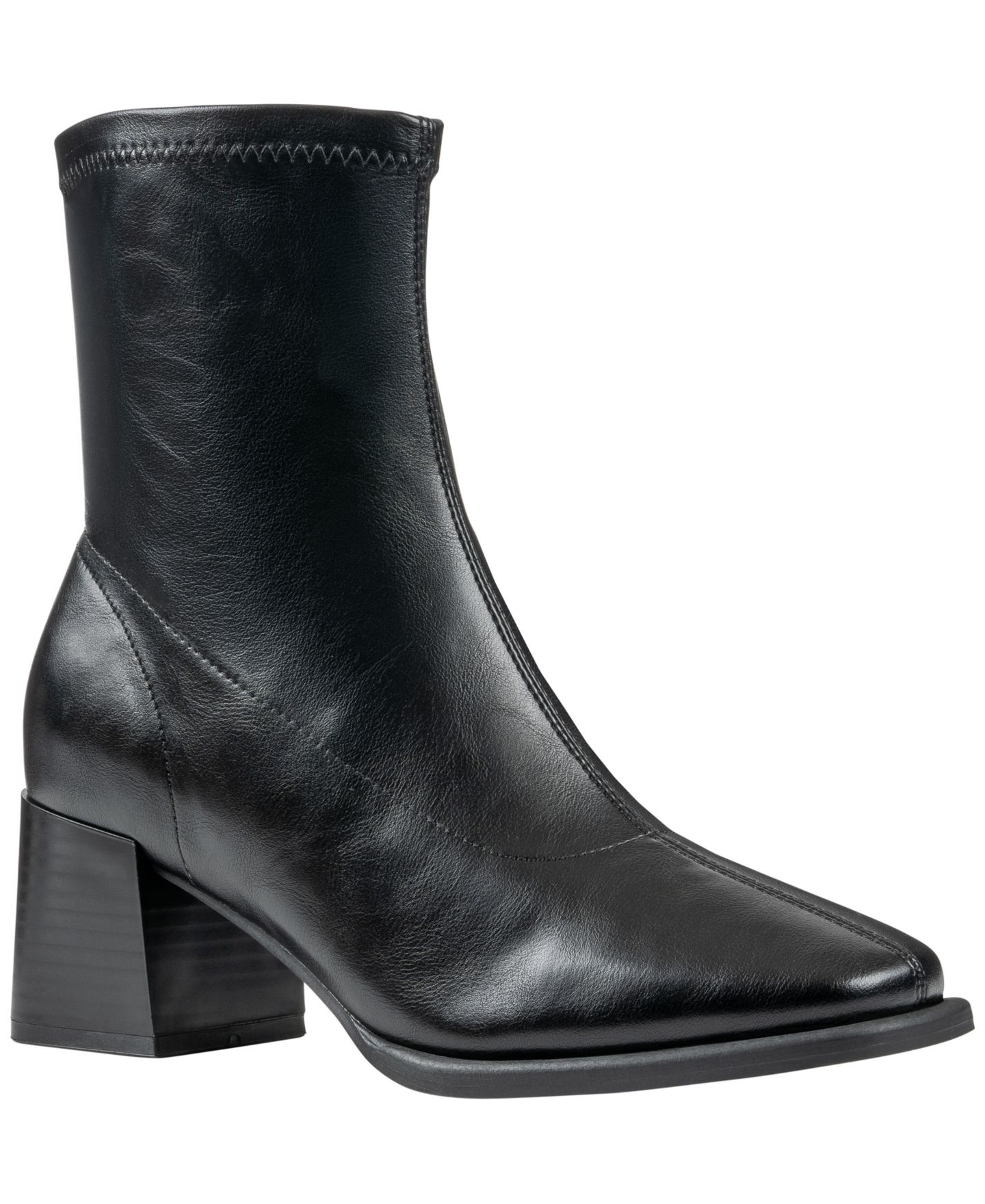 Женские ботинки GC Shoes Memphis Square Toe Block Heel Booties, цвет: Чёрный — фото 1