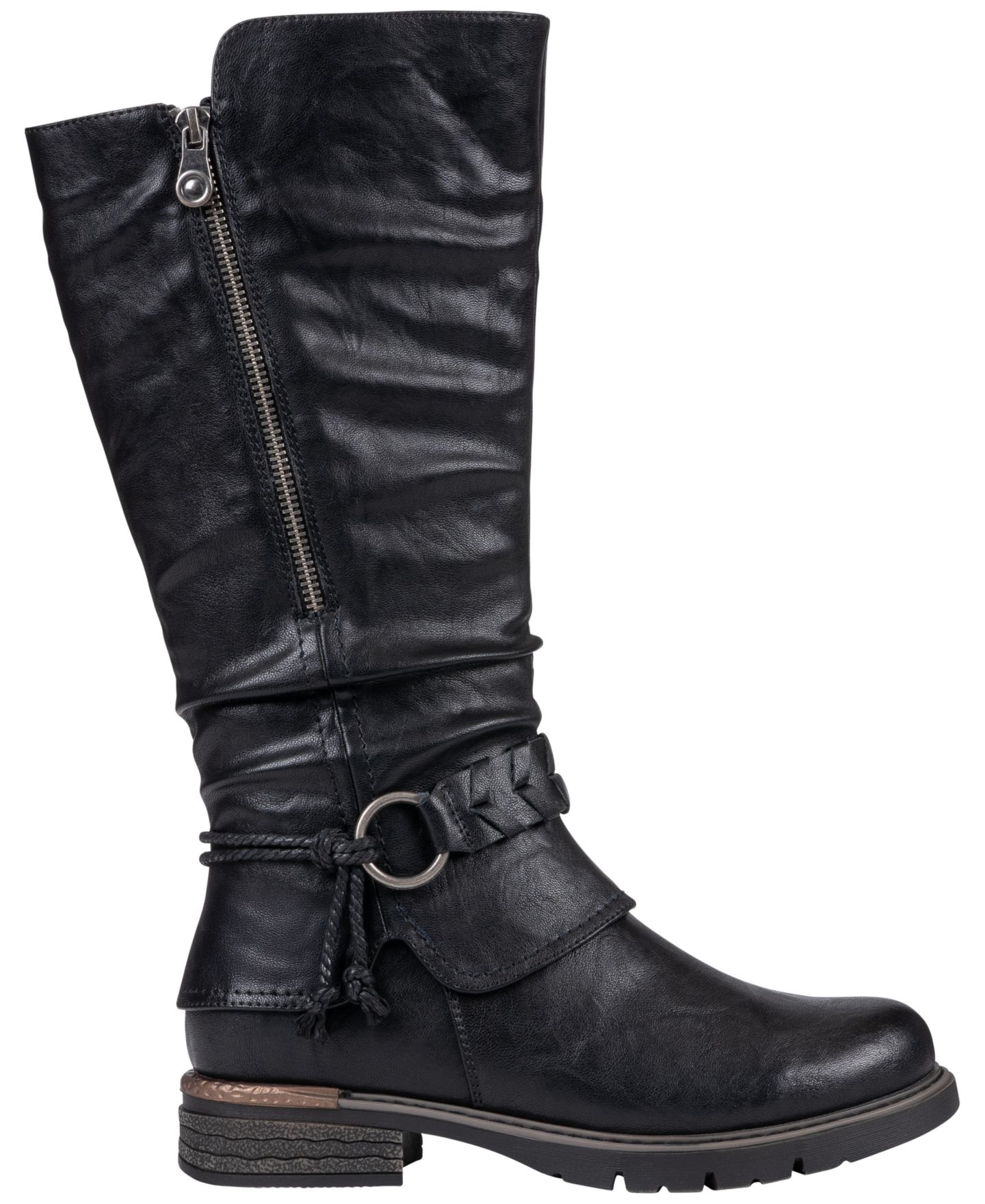 Женские сапоги GC Shoes Auburn гармошкой выше колена, цвет: Чёрный — фото 2