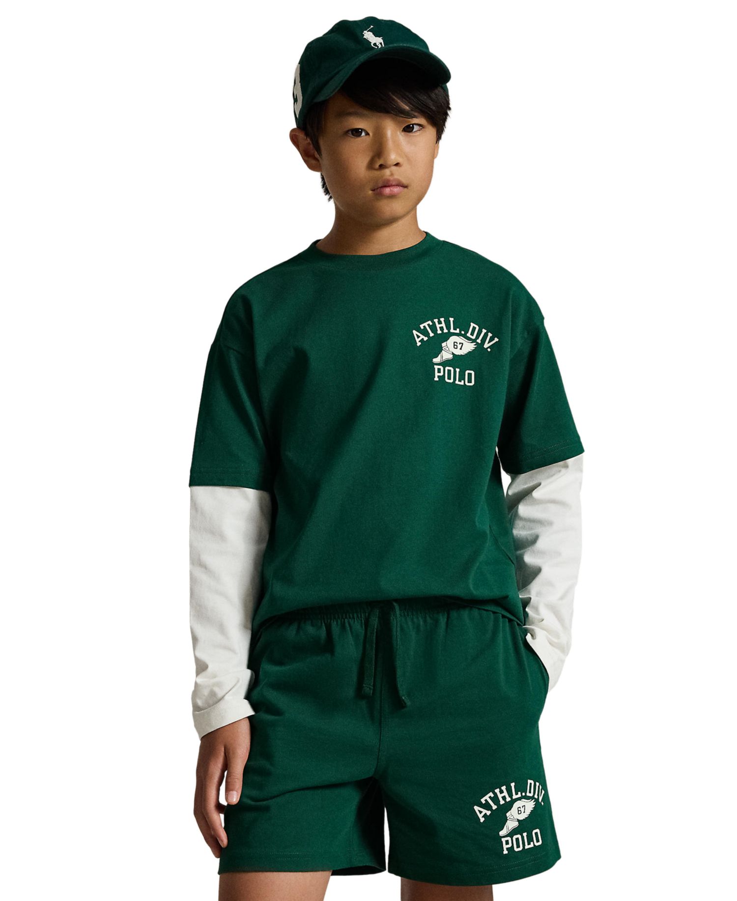 Boys' 8-20 Big Fit Cotton Layered Effect T-Shirt