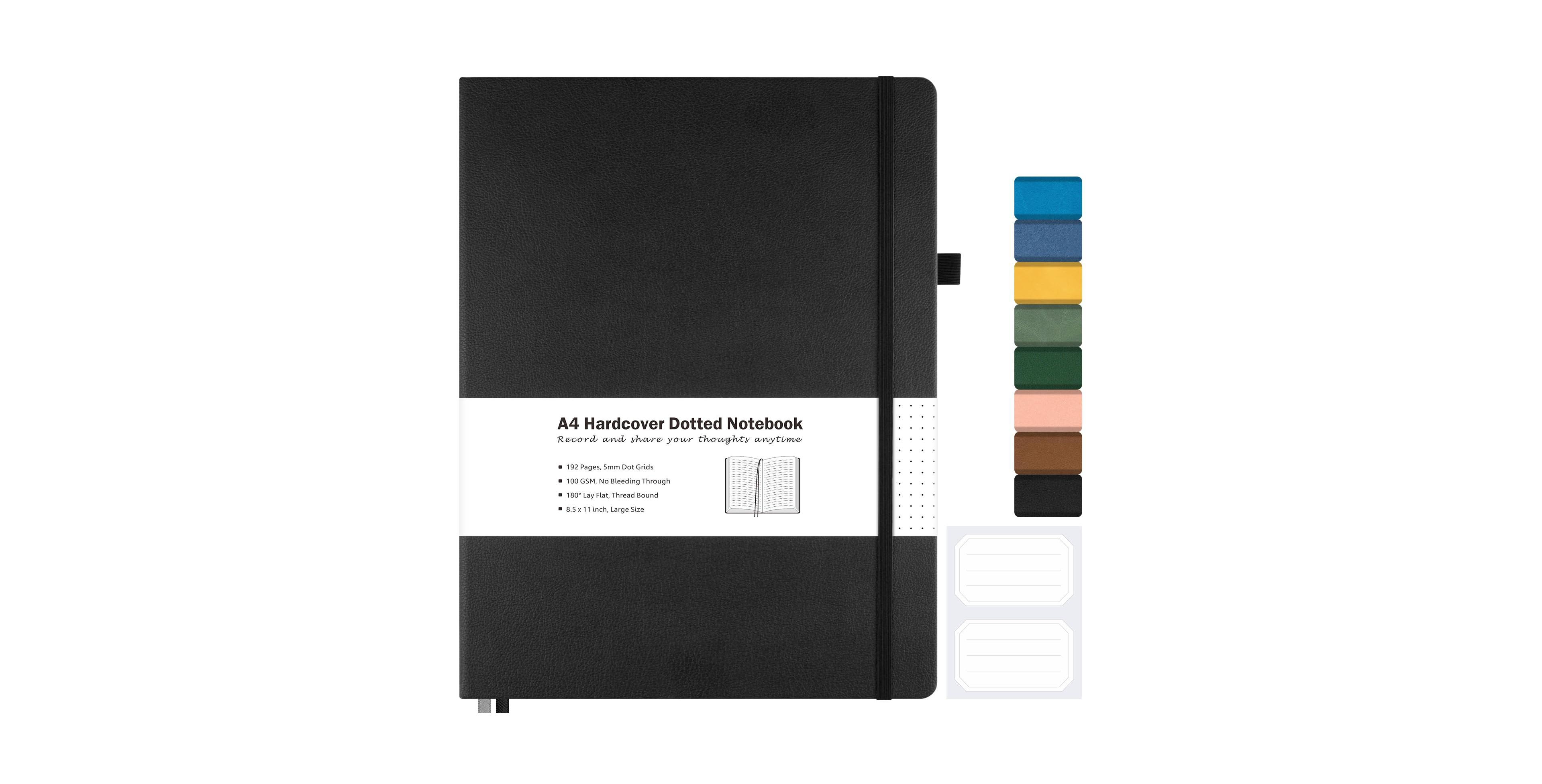 Danrong Dotted Journal Hardcover Lay Flat Notebook Thick Paper Smooth Writing For Work School