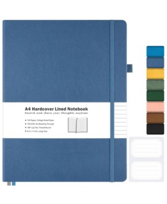 Leather Lined Journal Notebook Thick Paper Lay Flat Pockets Writing Journal