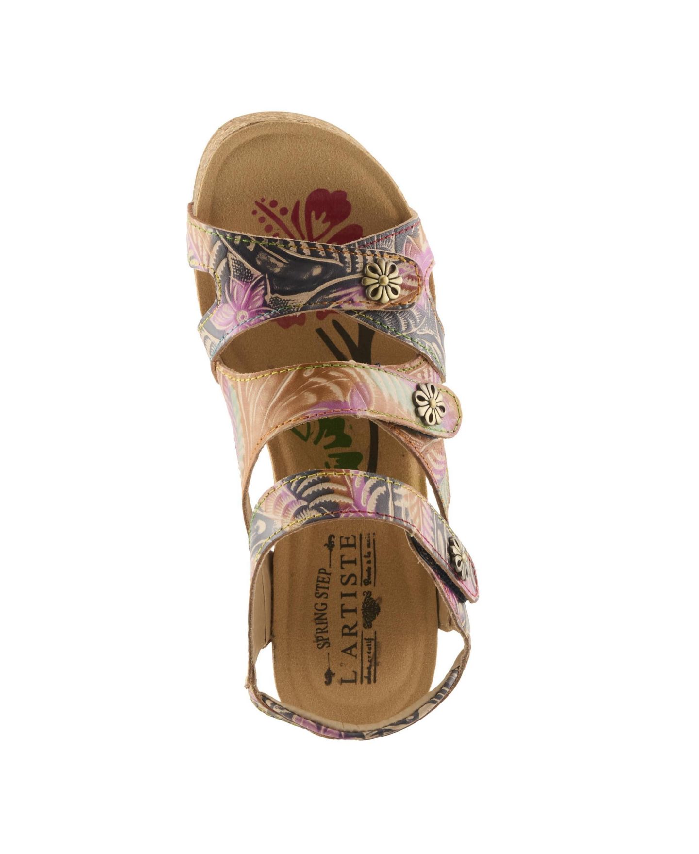 Женские сандалии L'Artiste Bonvoyage Wedge Sandal with Molded Footbed, цвет: Тёмно-синий разноцветный — фото 3