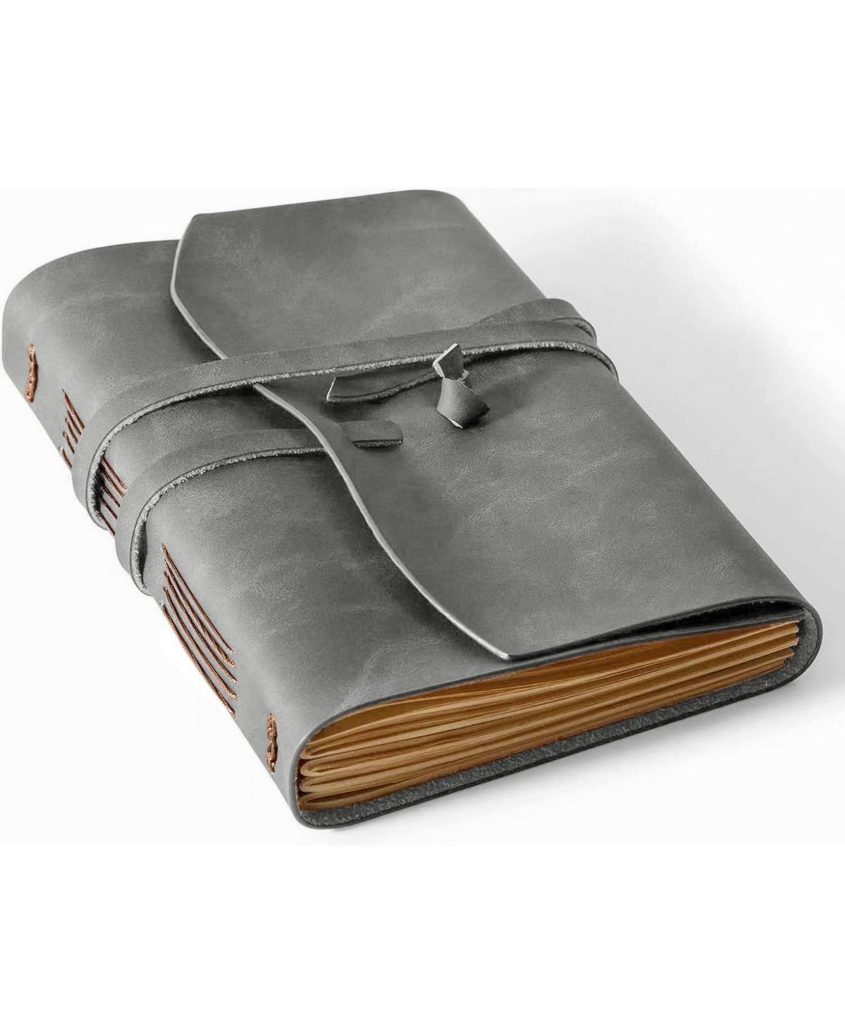 Danrong Journal Notebook Handmade 260 Pages Writing Journal Gift For Men Women Travel - Grey 5"x7.1"