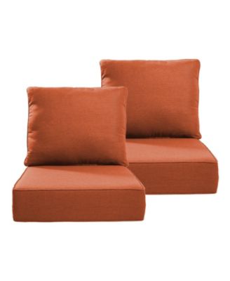 24-in x 22-in 2 -Piece Patio chair cushion