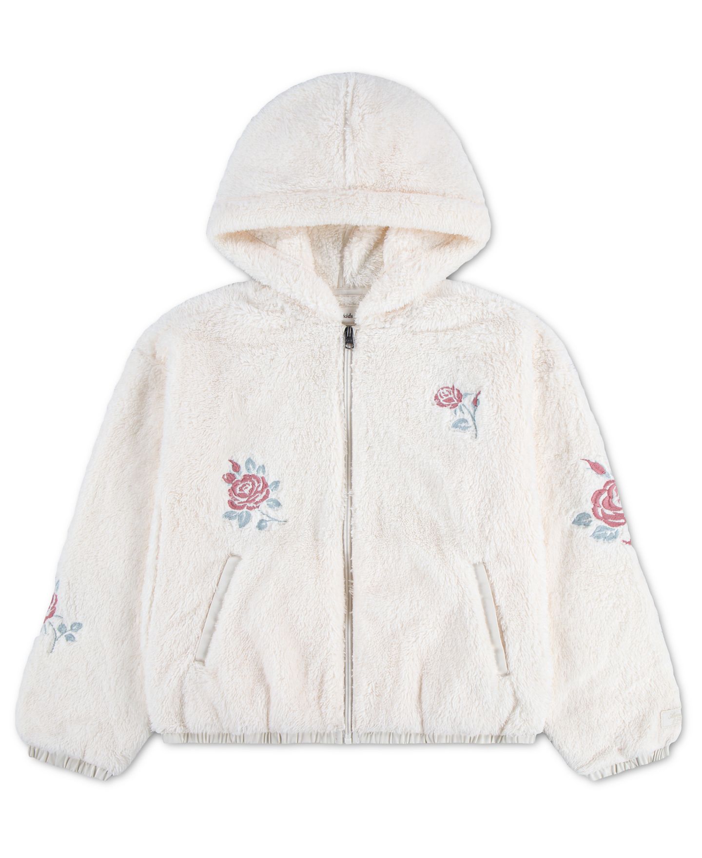 Детское худи abercrombie kids из шерпы на молнии, 5-16, цвет: Чёрный — фото 1