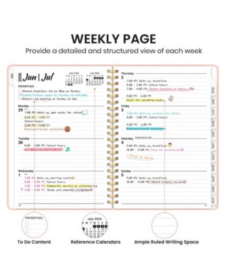 DANRONG 3 Pack Academic Planner Monthly Weekly Hardcover Planning
