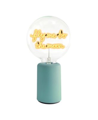 Bulb FLY ME TO THE MOON Amber with Base Table Lamp PORTABLE Pop Nomad