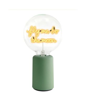 Bulb FLY ME TO THE MOON Amber with Base Table Lamp PORTABLE Pop Nomad