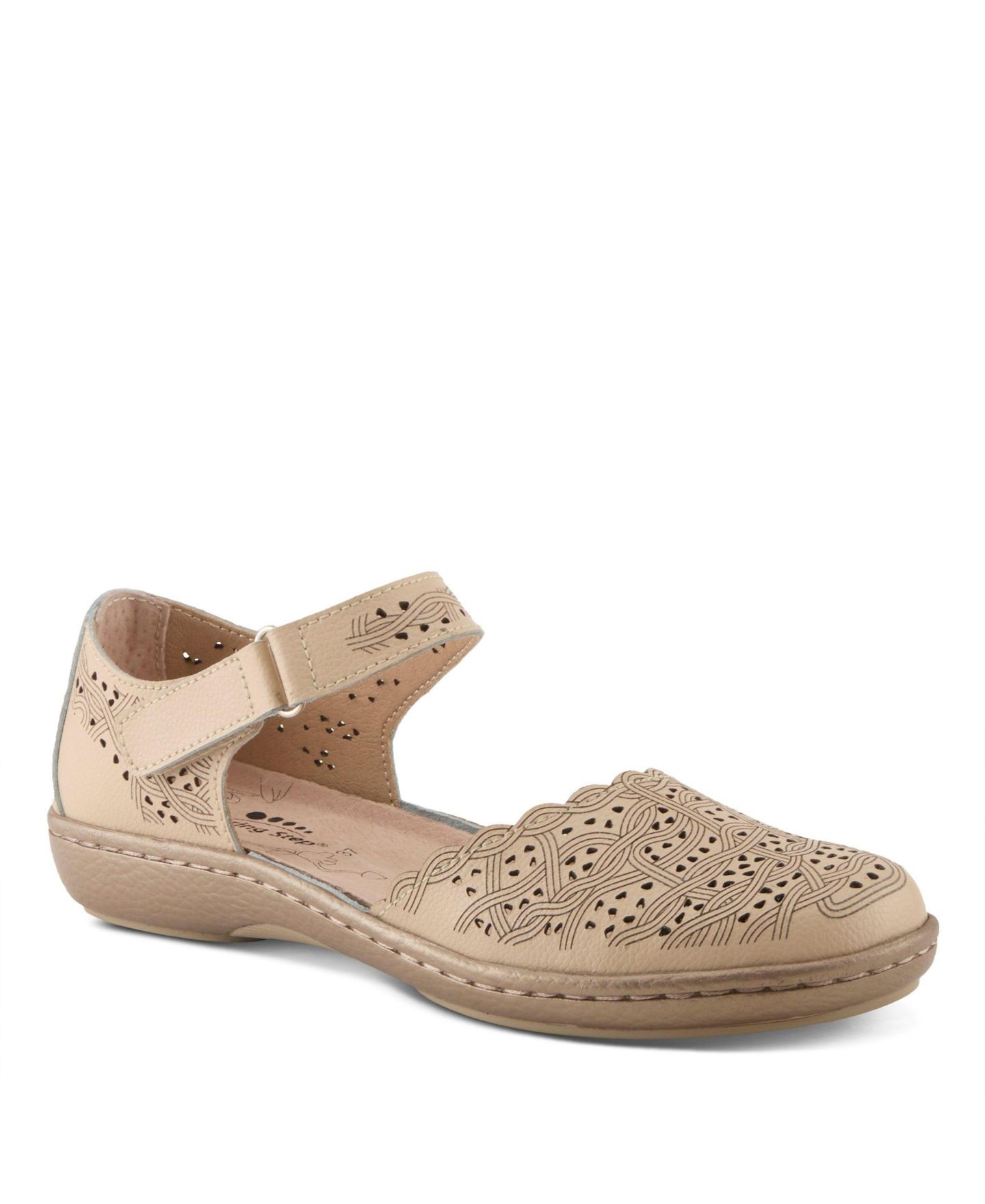 Женские сандалии Spring Step Sabriye Mary Jane with Adjustable Leather Strap, цвет: Бежевый — фото 1