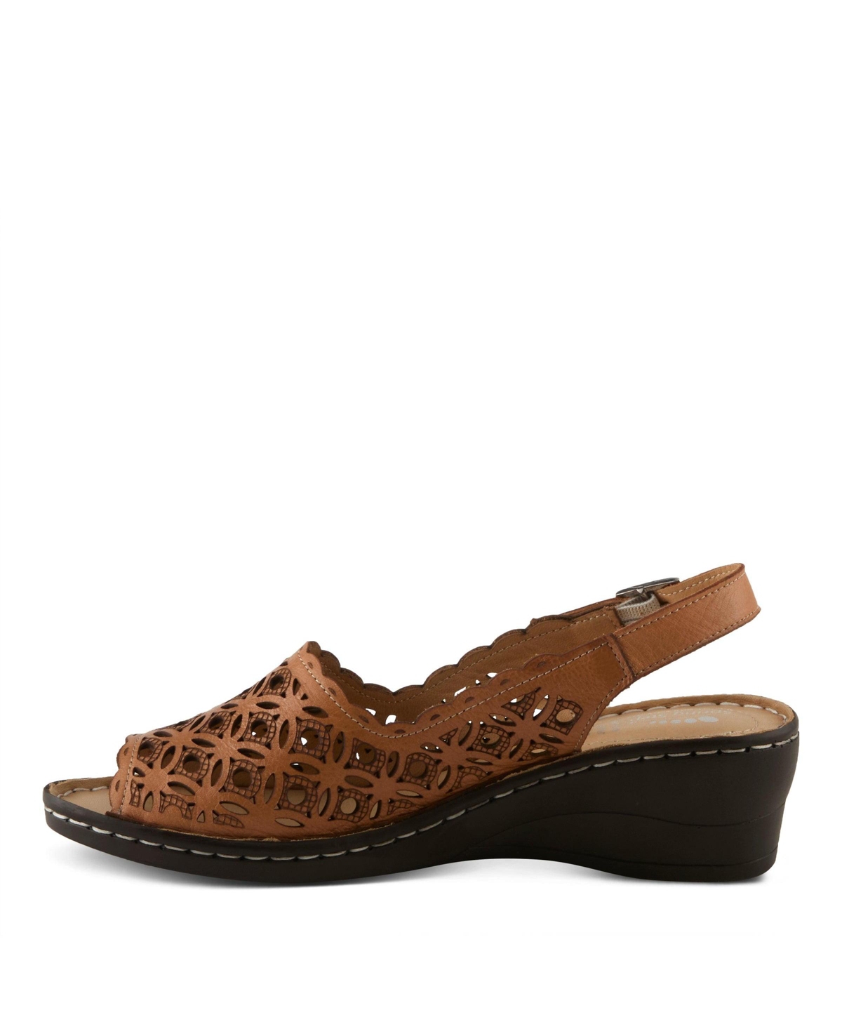 Spring Step Women's Belizana Slingback Wedge with Laser-Cut Detail